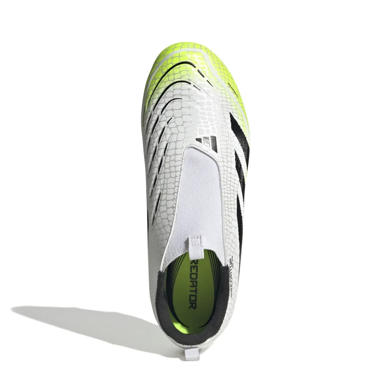 adidas Predator League Veterloze Gras / Kunstgras Voetbalschoenen (MG) Kids Wit Zwart Neongeel