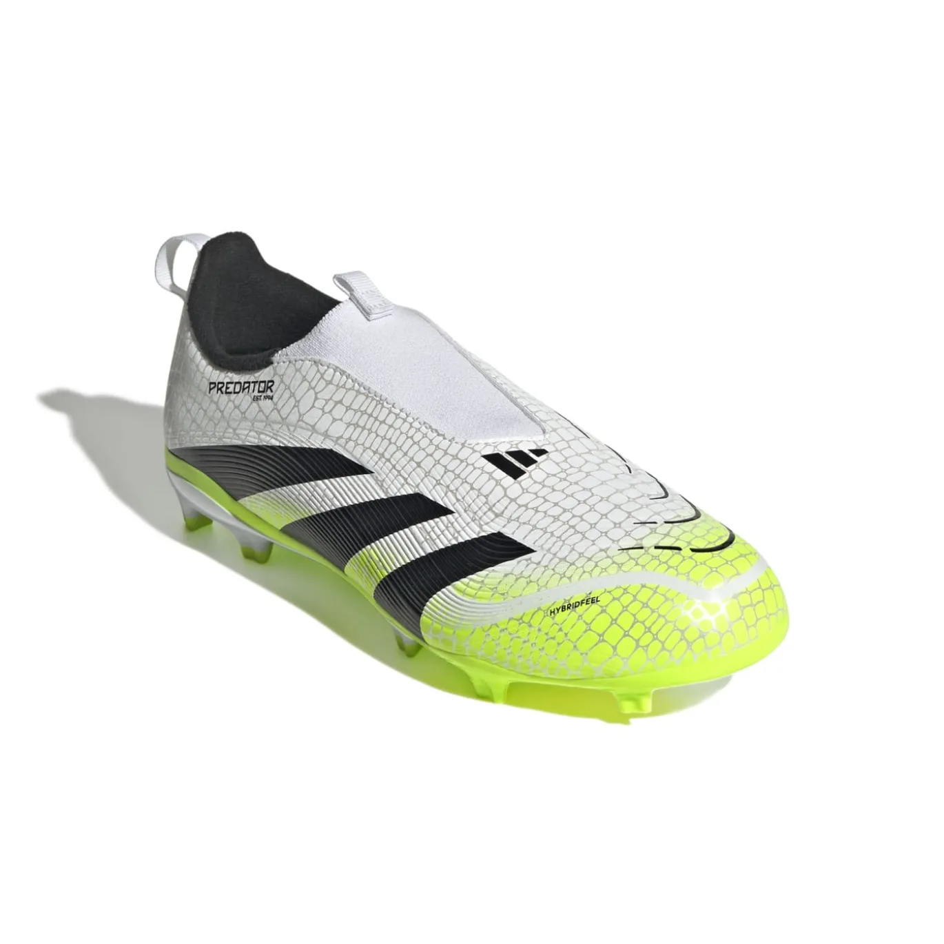 adidas Predator League Veterloze Gras / Kunstgras Voetbalschoenen (MG) Kids Wit Zwart Neongeel