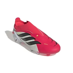 adidas Predator League Veterloze Gras Voetbalschoenen (FG) Kids Rood Wit Zwart