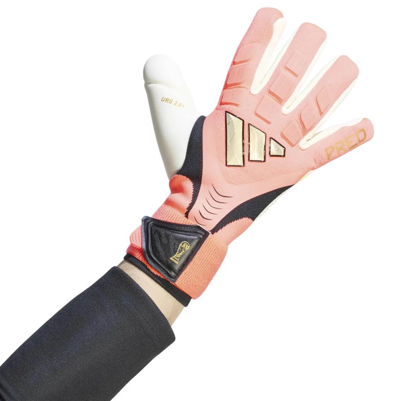 adidas Predator Pro Strap Keepershandschoenen Felroze Zilvergrijs Zwart Goud