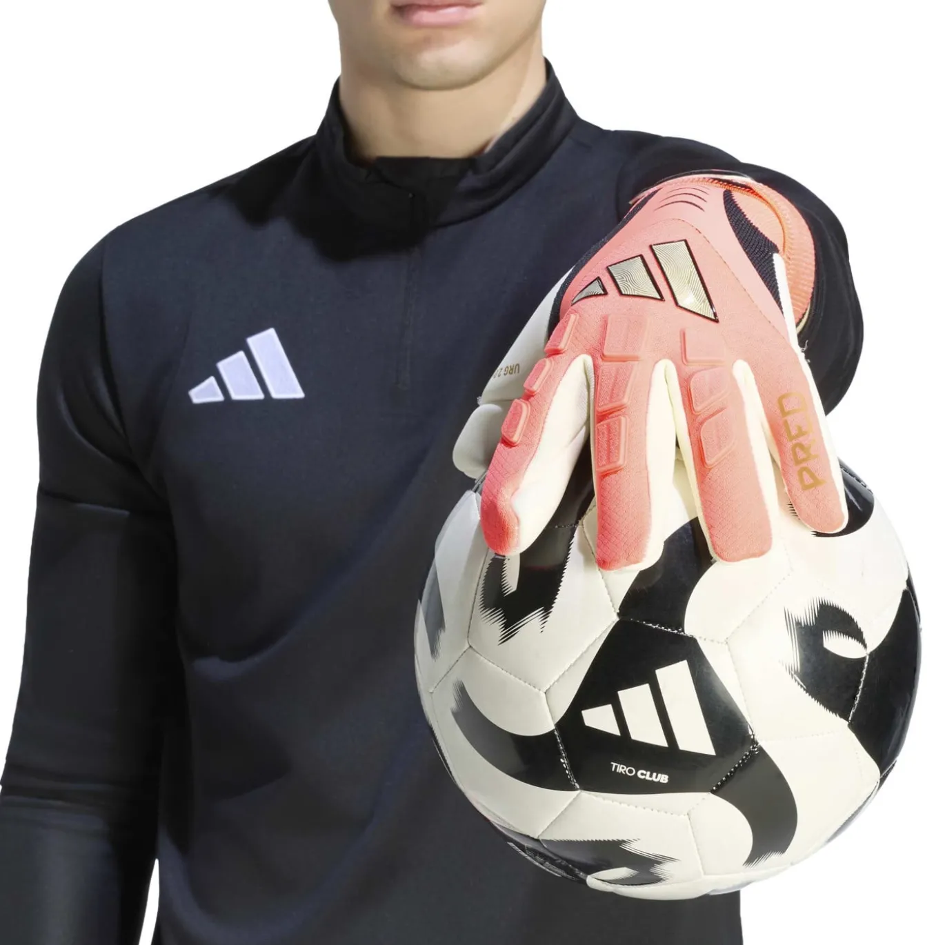 adidas Predator Pro Strap Keepershandschoenen Felroze Zilvergrijs Zwart Goud
