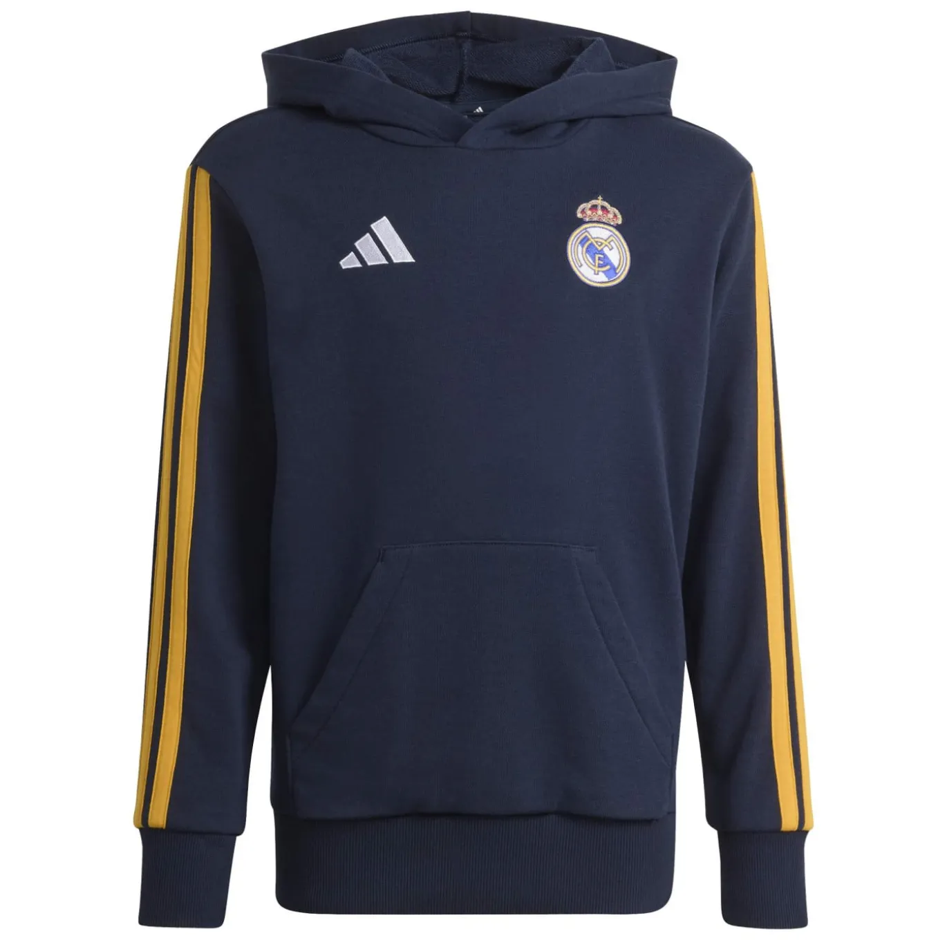 adidas Real Madrid DNA Hoodie 2026-2027 Kids Donkerblauw Oranje Wit