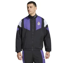 adidas Real Madrid EQT Trainingsjack 2026-2027 Zwart Paars Wit