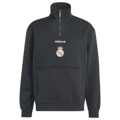 adidas Real Madrid EQT Trainingstrui 1/4-Zip Zwart Wit