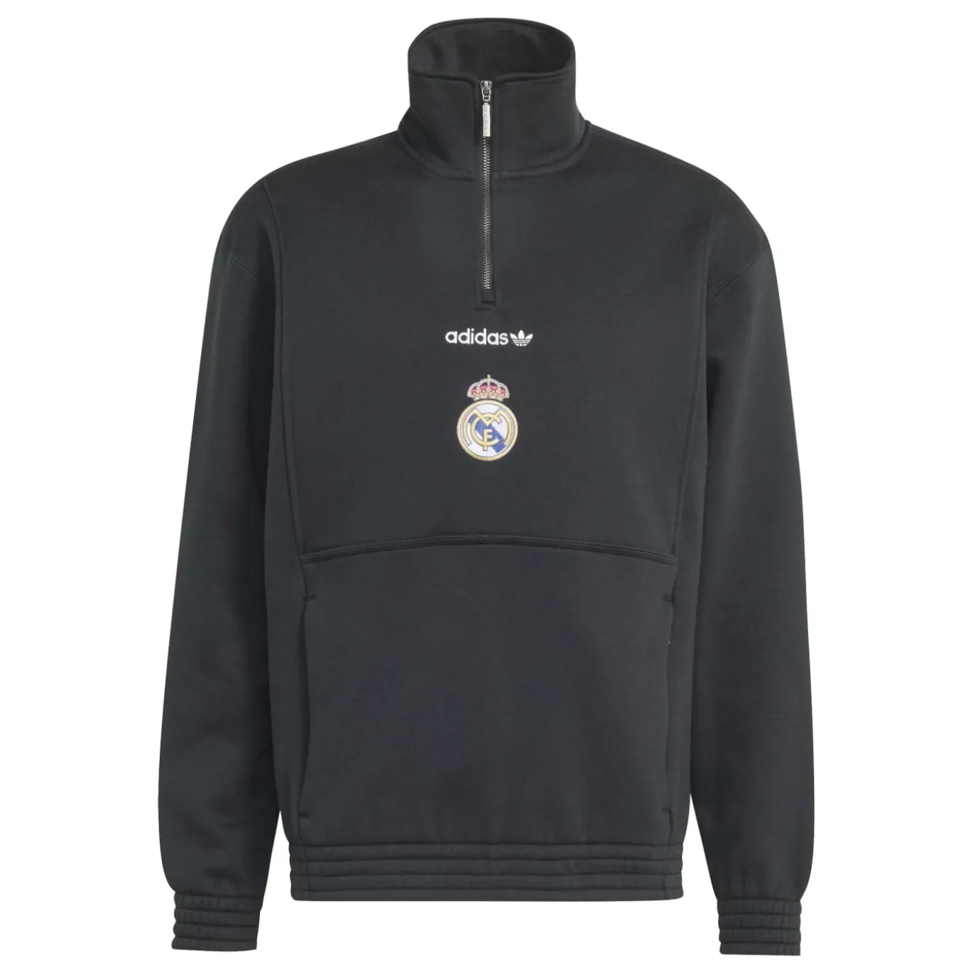 adidas Real Madrid EQT Trainingstrui 1/4-Zip Zwart Wit