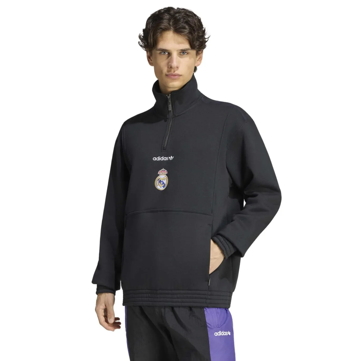 adidas Real Madrid EQT Trainingspak 1/4-Zip Zwart Paars Wit
