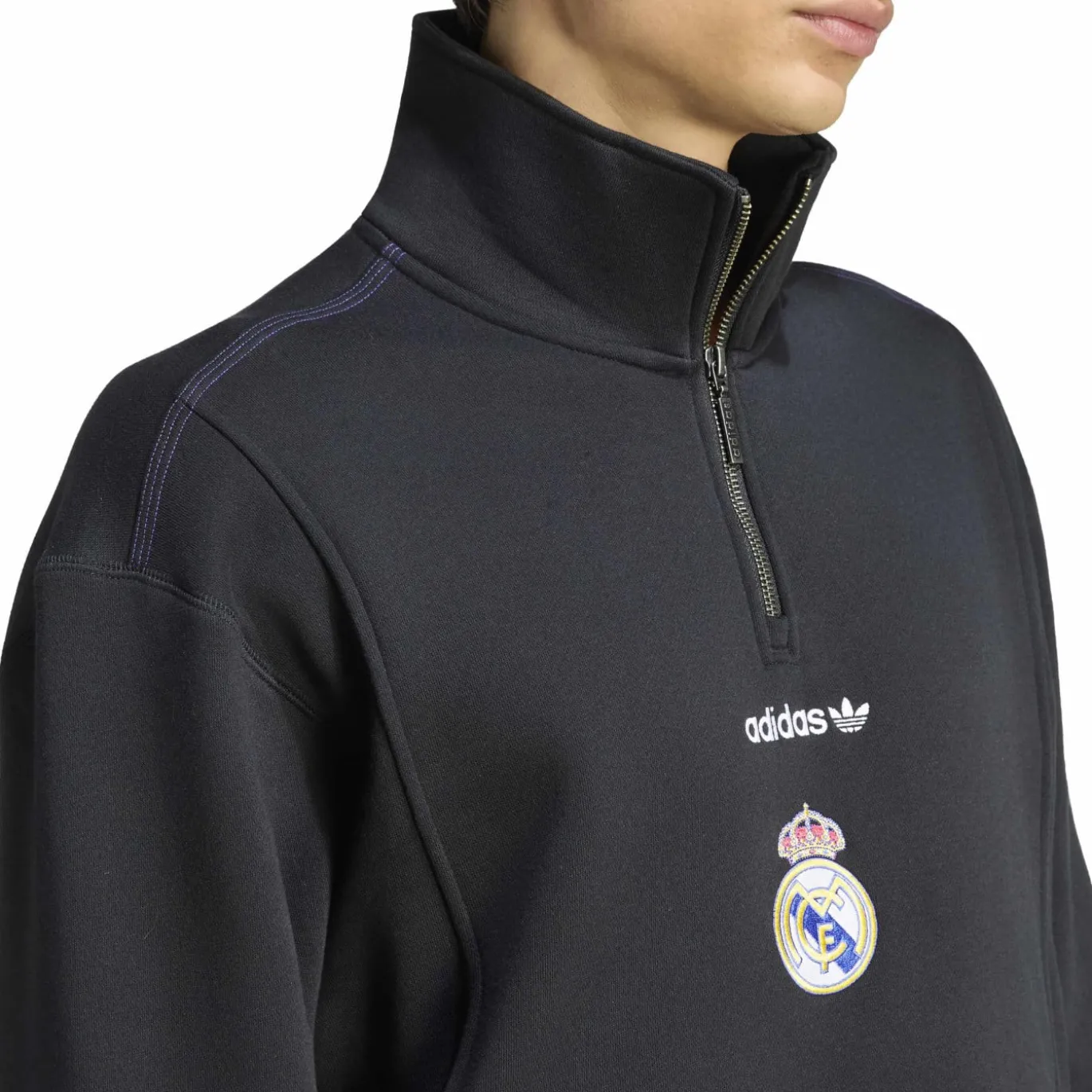 adidas Real Madrid EQT Trainingspak 1/4-Zip Zwart Paars Wit