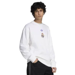 adidas Real Madrid Lifestyler Crew Sweater Wit Paars