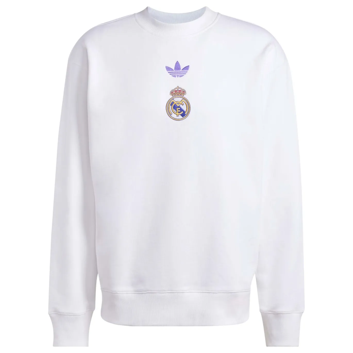 adidas Real Madrid Lifestyler Crew Trainingspak Wit Paars