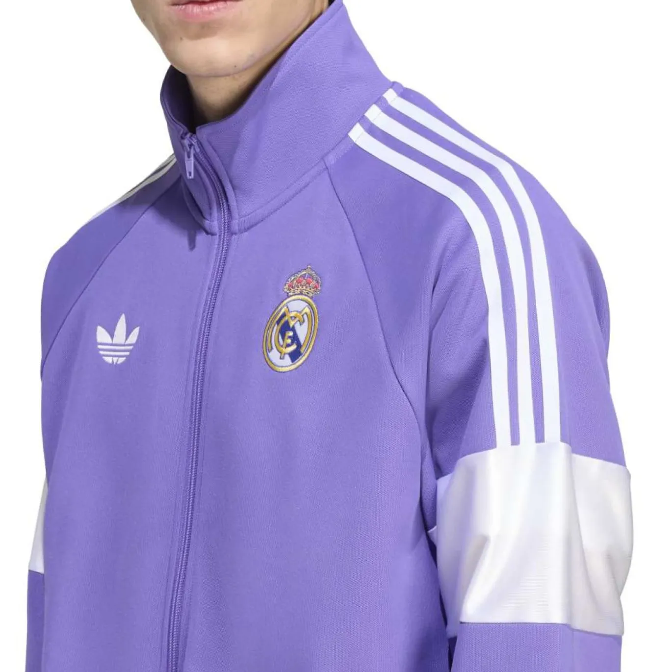 adidas Real Madrid Lifestyler Trainingsjack Paars Wit