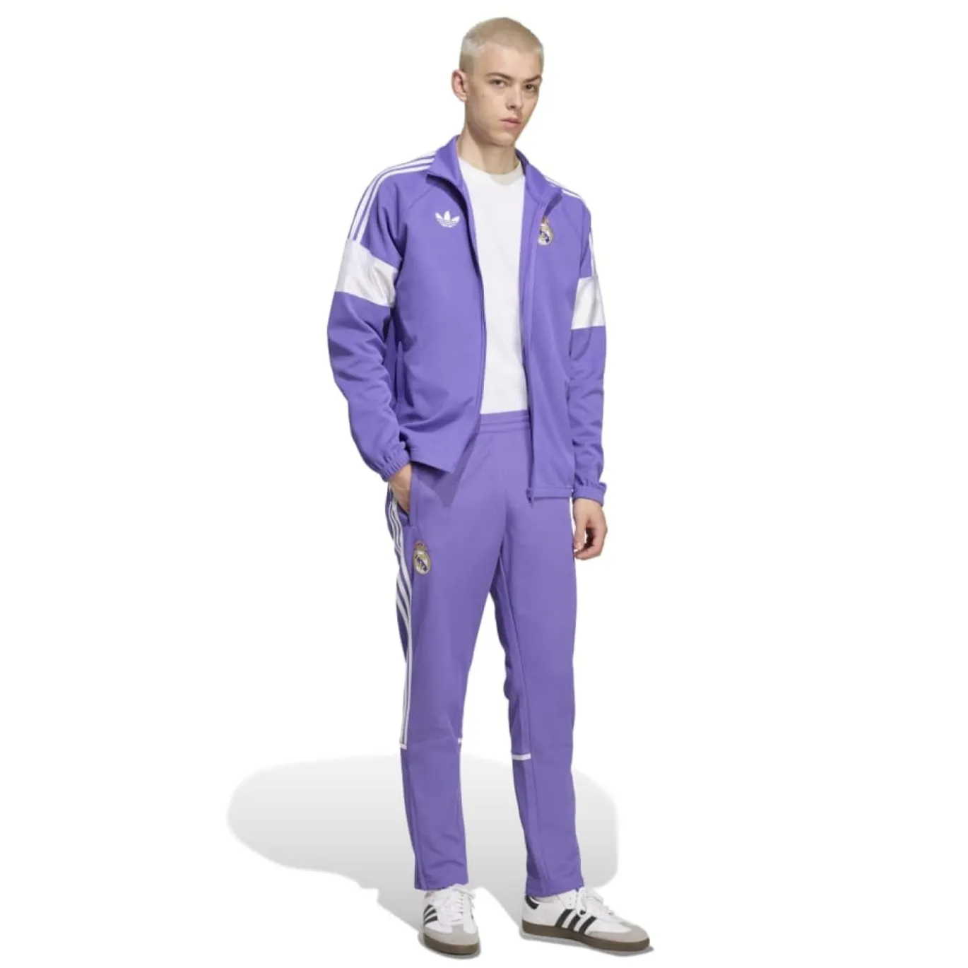 adidas Real Madrid Lifestyler Trainingsjack Paars Wit
