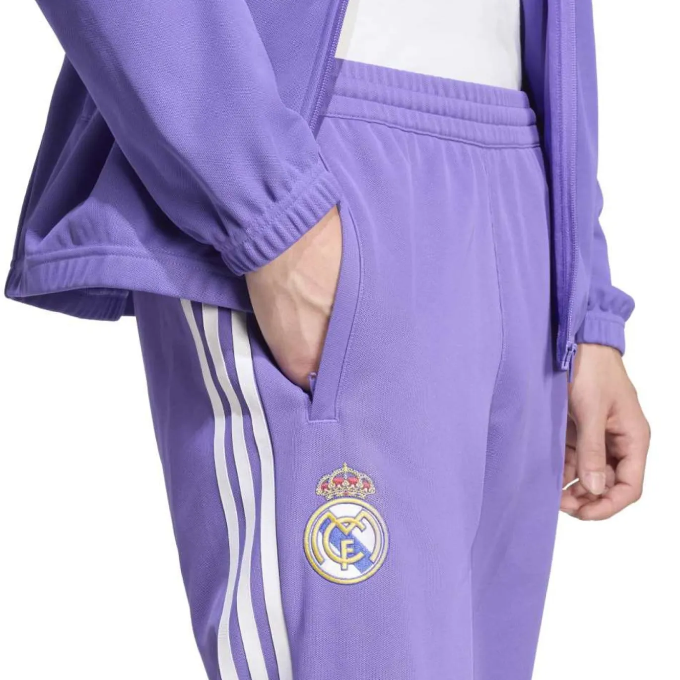 adidas Real Madrid Lifestyler Trainingspak Full-Zip Paars Wit