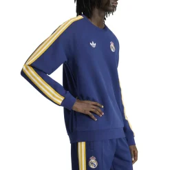 adidas Real Madrid Originals Crew Sweater Donkerblauw Wit Goud