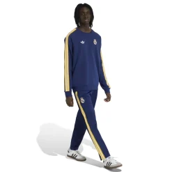 adidas Real Madrid Originals Crew Sweater Donkerblauw Wit Goud