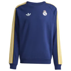 adidas Real Madrid Originals Crew Sweater Donkerblauw Wit Goud