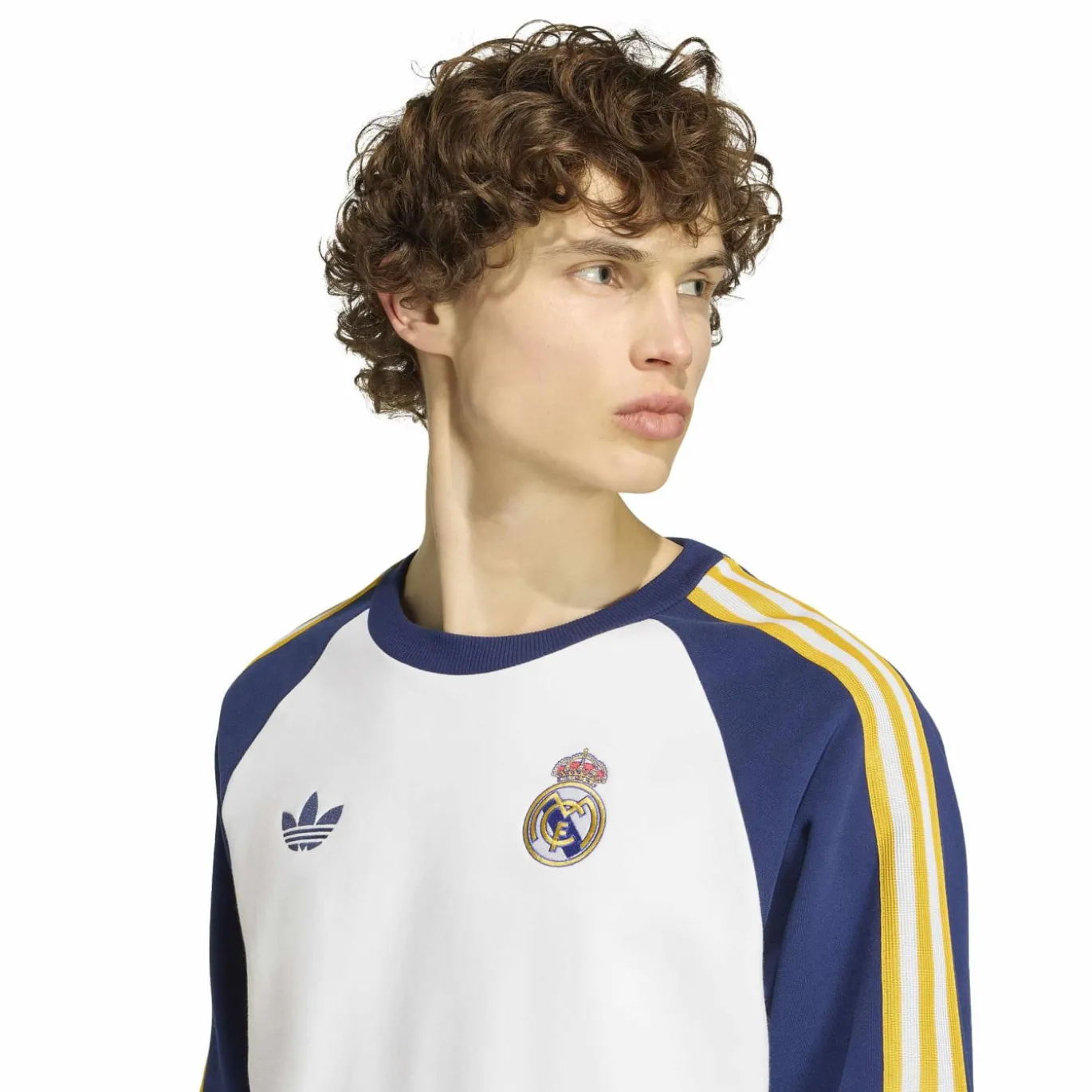 adidas Real Madrid Originals Crew Trainingspak Wit Donkerblauw Lichtoranje