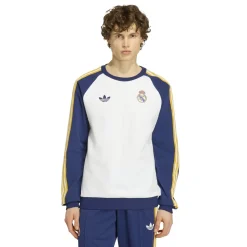 adidas Real Madrid Originals Crew Trainingspak Wit Donkerblauw Lichtoranje