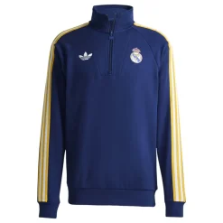 adidas Real Madrid Originals Trainingspak 1/4-Zip Donkerblauw Wit Goud