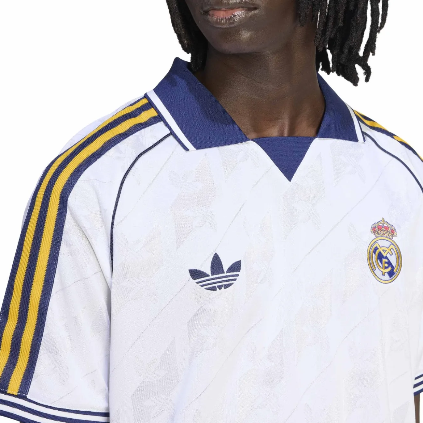 adidas Real Madrid Originals Shirt Wit Donkerblauw Lichtoranje