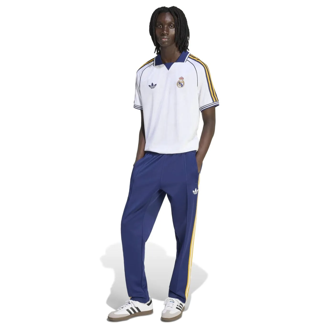 adidas Real Madrid Originals Shirt Wit Donkerblauw Lichtoranje