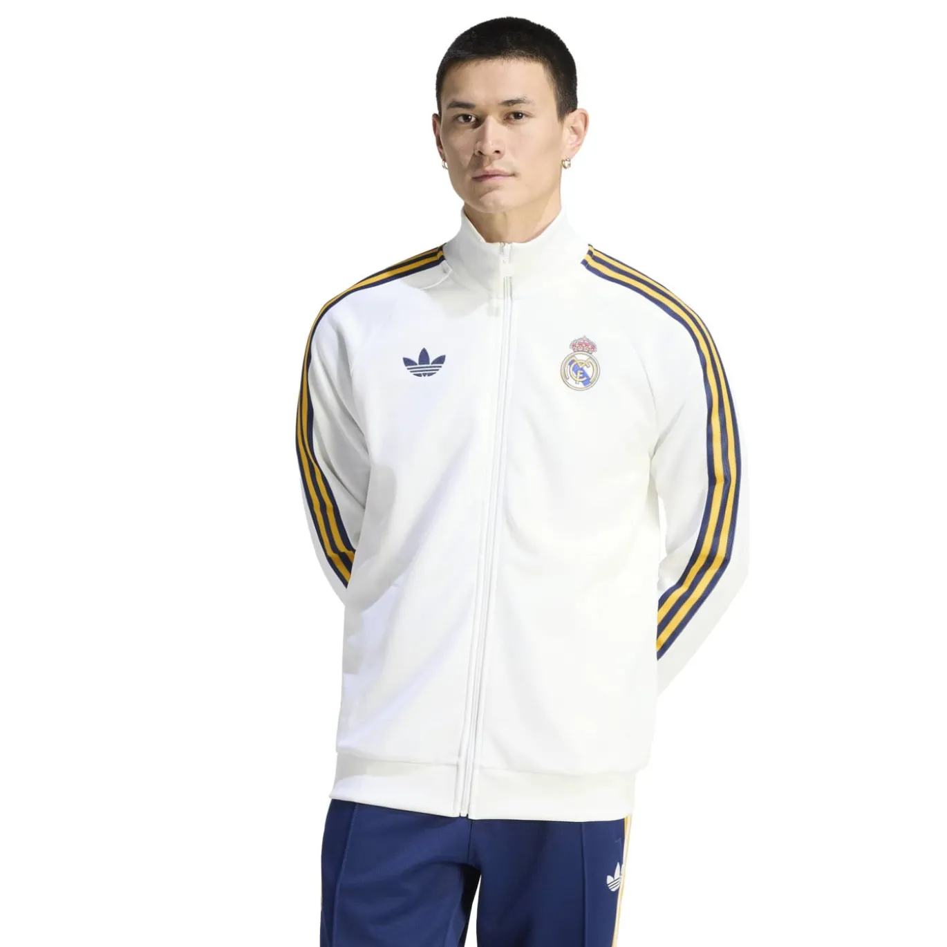 adidas Real Madrid Originals Trainingsjack Wit Donkerblauw Lichtoranje