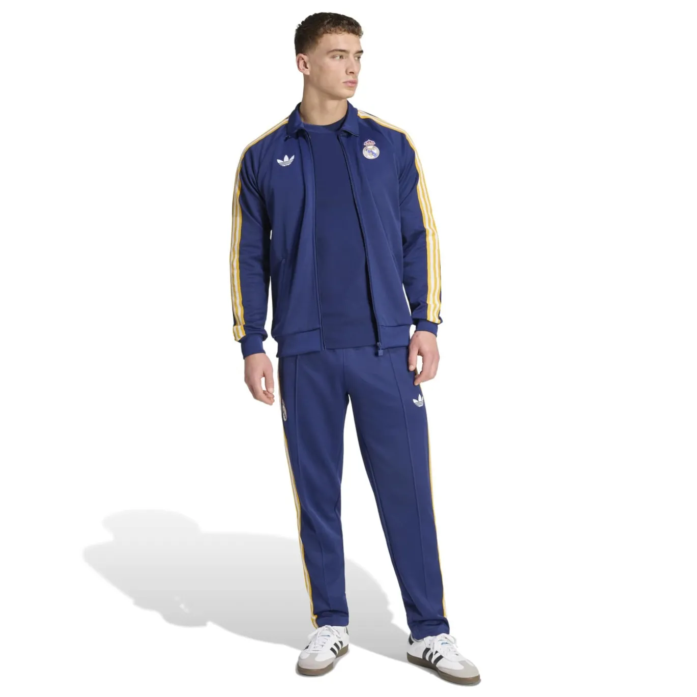 adidas Real Madrid Originals Trainingsjack Donkerblauw Wit Goud