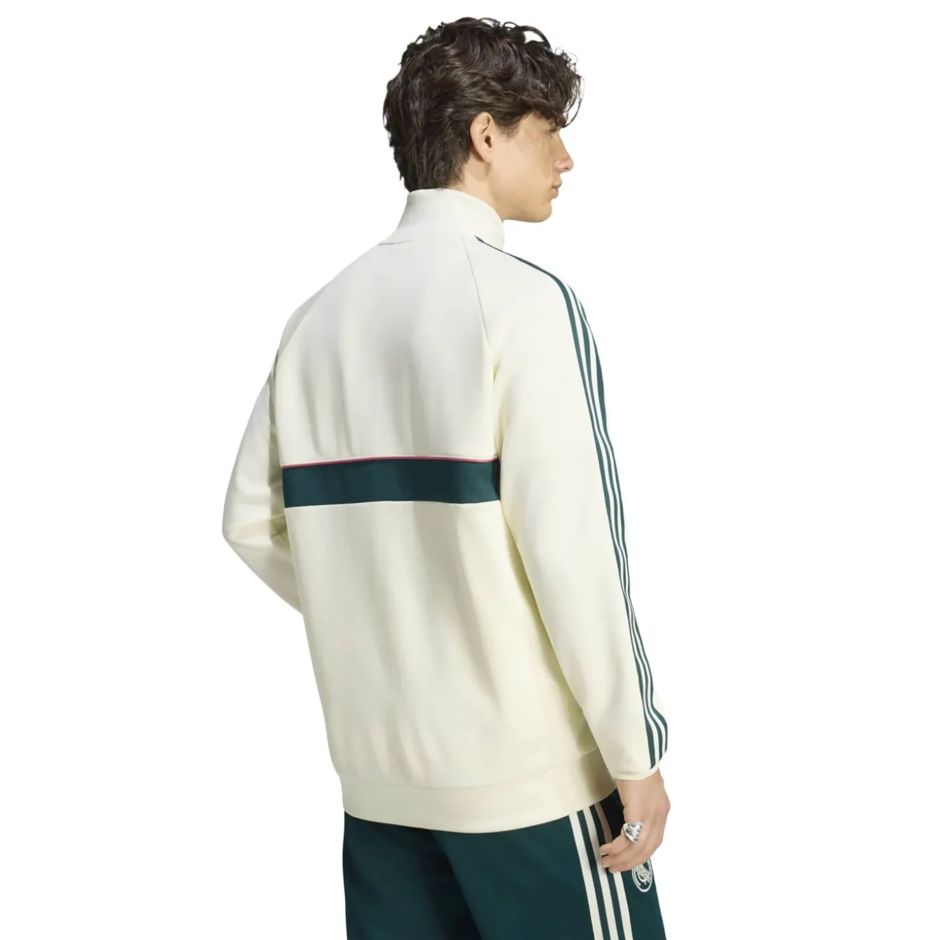 adidas Real Madrid Originals Trainingsjack Beige Donkergroen Roze