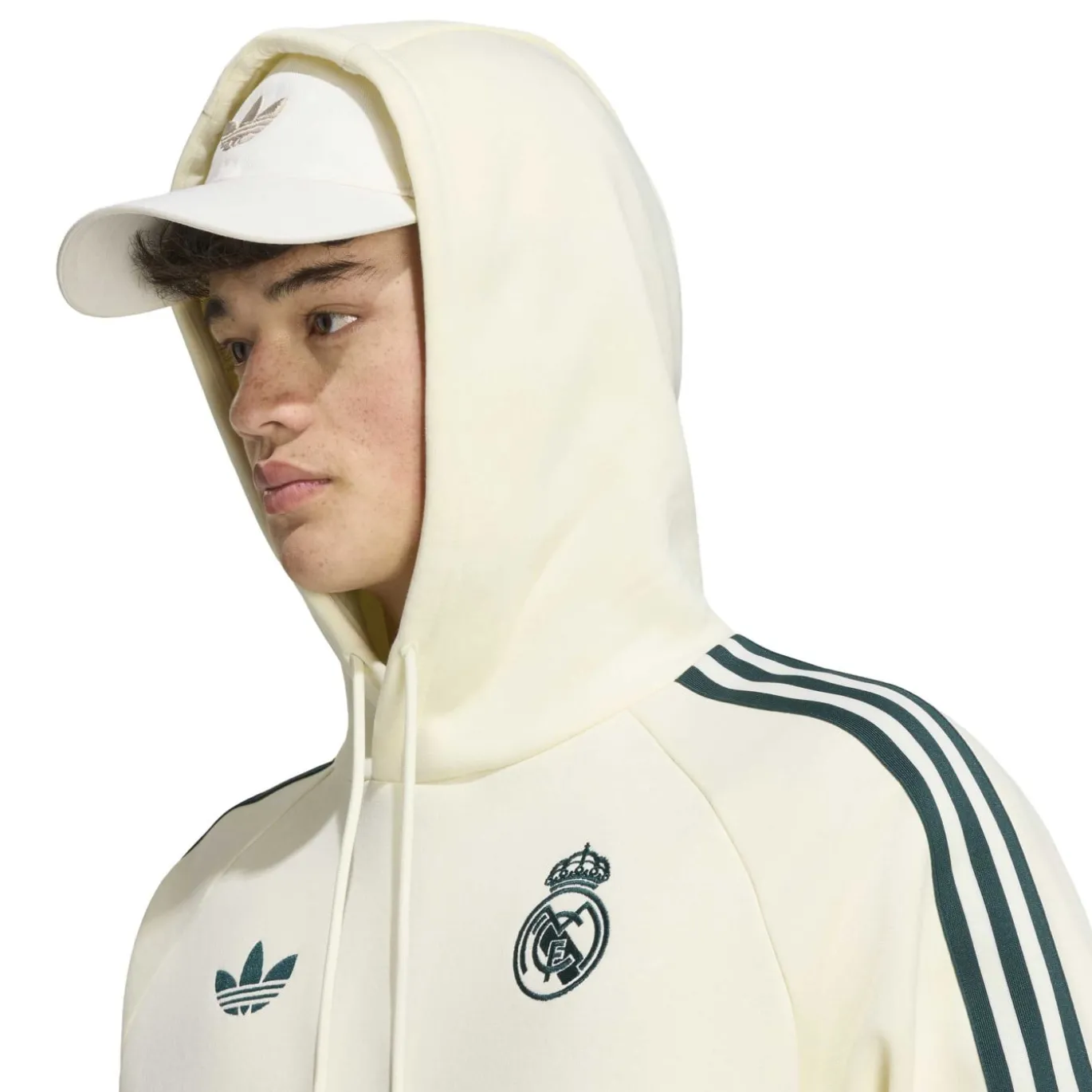 adidas Real Madrid Originals Trainingspak Hooded Beige Donkergroen Wit Roze