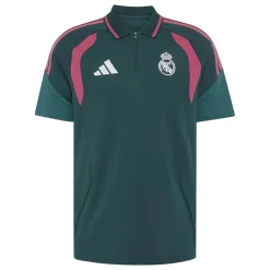 adidas Real Madrid Polo 2026-2027 Donkergroen Roze Wit