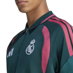 adidas Real Madrid Polo 2026-2027 Donkergroen Roze Wit