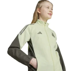 adidas Real Madrid Presentatie Trainingsjack 2025-2026 Kids Lichtgroen Grijs