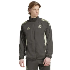 adidas Real Madrid Presentatie Trainingsjack 2025-2026 Grijs Lichtgroen