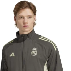 adidas Real Madrid Presentatie Trainingsjack 2025-2026 Grijs Lichtgroen