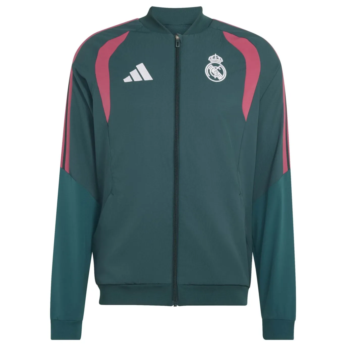 adidas Real Madrid Presentatie Trainingsjack 2026-2027 Donkergroen Roze Wit
