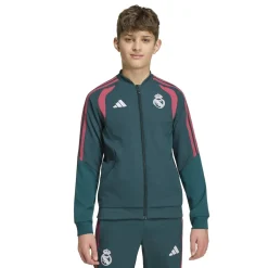adidas Real Madrid Presentatie Trainingspak 2026-2027 Kids Donkergroen Roze Wit