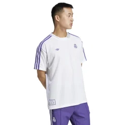 adidas Real Madrid Terrace Icons T-Shirt Wit Paars