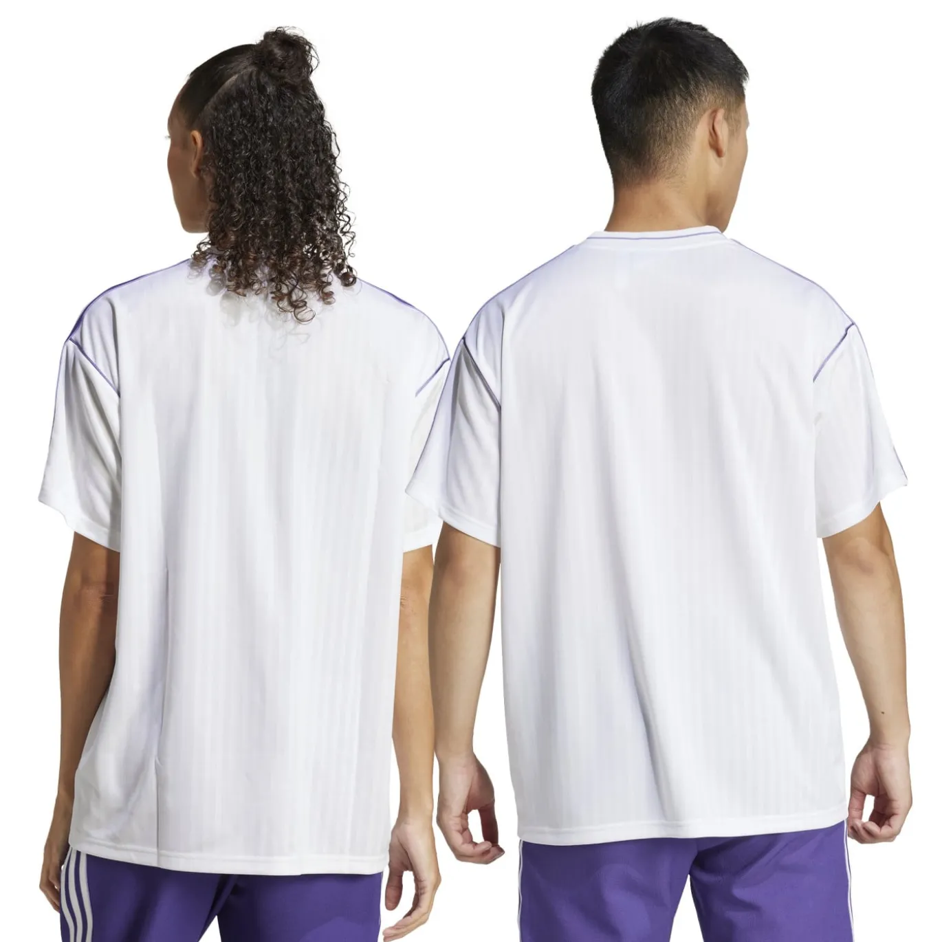 adidas Real Madrid Terrace Icons T-Shirt Wit Paars