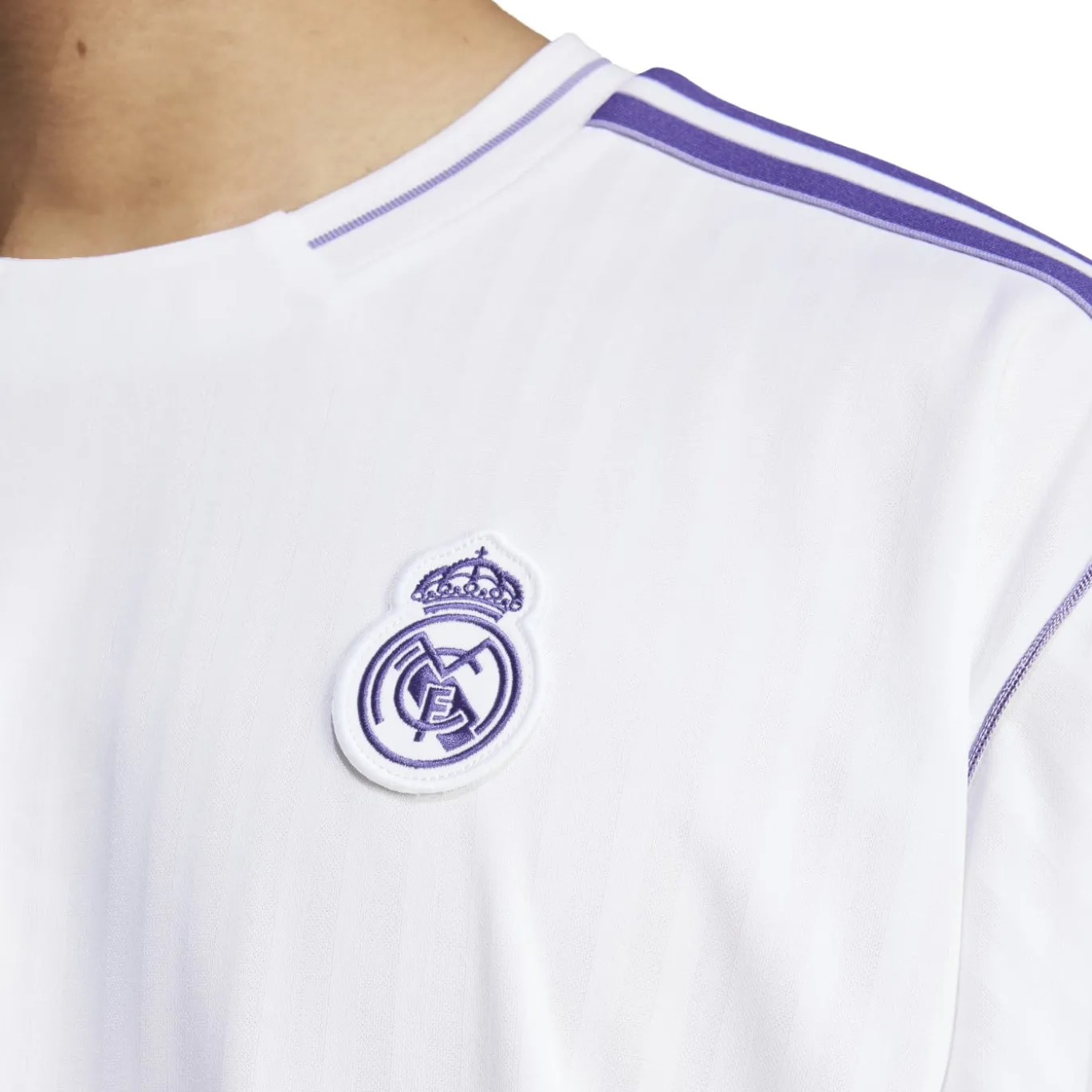 adidas Real Madrid Terrace Icons T-Shirt Wit Paars