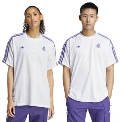 adidas Real Madrid Terrace Icons T-Shirt Wit Paars