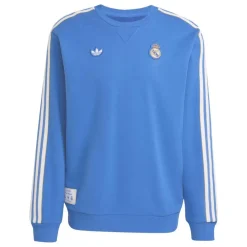 adidas Real Madrid Terrace Icons Crew Sweater Blauw Wit