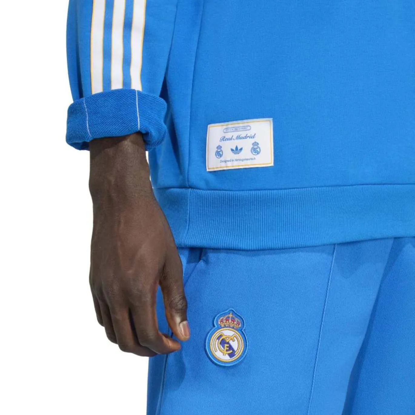 adidas Real Madrid Terrace Icons Crew Trainingspak Blauw Wit