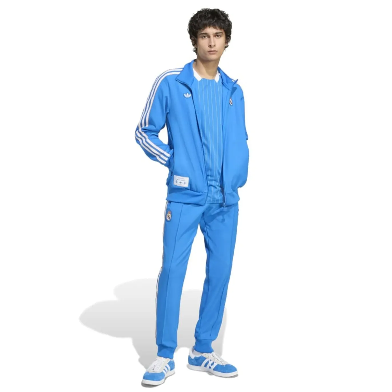 adidas Real Madrid Terrace Icons Trainingsjack Blauw Wit