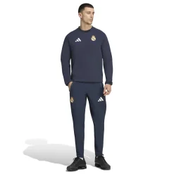 adidas Real Madrid Tiro Travel Crew Sweater 2026-2027 Donkerblauw Wit