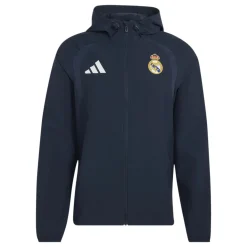 adidas Real Madrid Tiro Travel Trainingsjack 2026-2027 Donkerblauw Wit