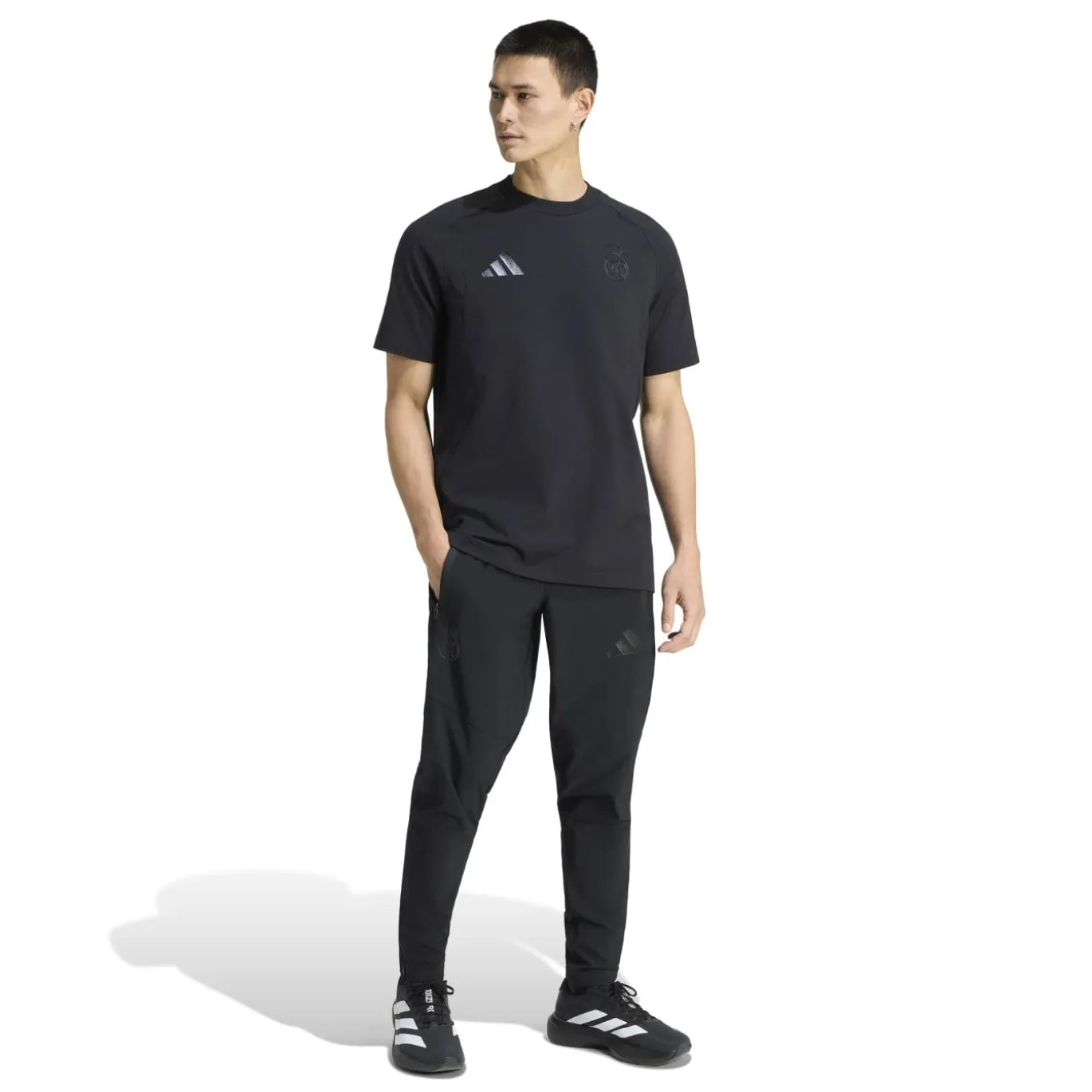 adidas Real Madrid Tiro Travel Trainingsbroek Zwart