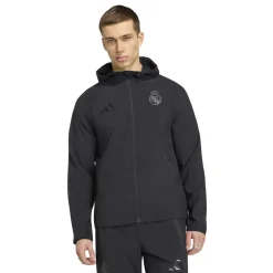 adidas Real Madrid Tiro Travel Trainingspak Full-Zip Zwart
