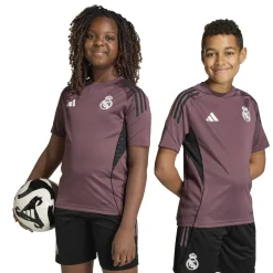 adidas Real Madrid Trainingshirt 2025-2026 Kids Paars Zwart Wit