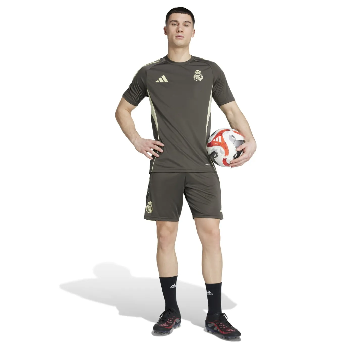 adidas Real Madrid Trainingsshirt 2025-2026 Grijs Lichtgroen