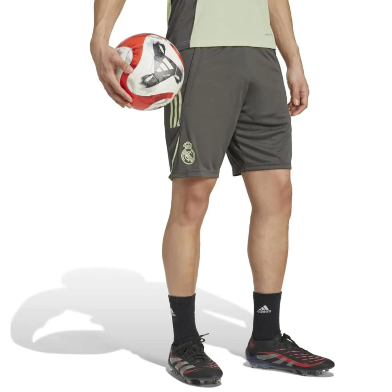 adidas Real Madrid Trainingsset 2025-2026 Grijs Lichtgroen