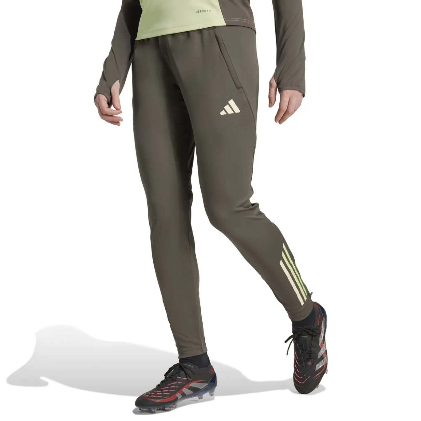 adidas Real Madrid Trainingsbroek 2025-2026 Dames Grijs Lichtgroen